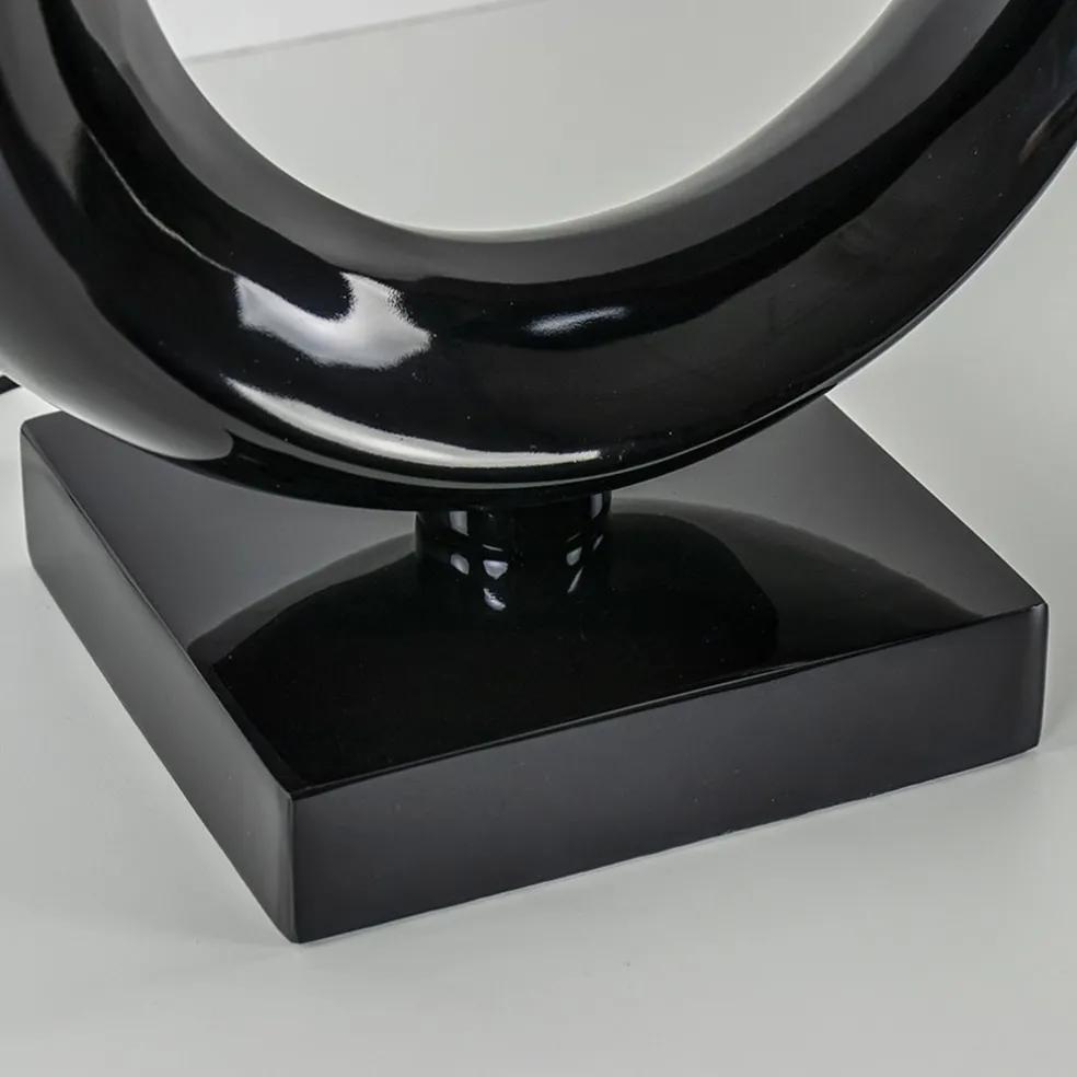 Grote lampvoet Maan shiny zwart