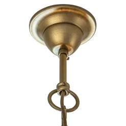 Grote ovale hanglamp Blow mat brass