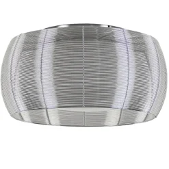 Grote plafonnière zilver met chroom 50