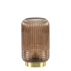 Grote tafellamp op batterijen donkerbruin Lipa