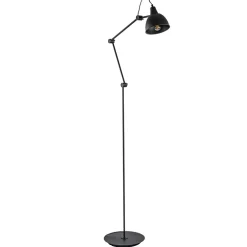 Grote vloerlamp retro mat zwart verstelbaar