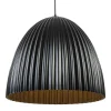 Grote XL hanglamp relief zwart met goud