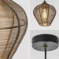 Hanglamp Alvaro 20cm antiek brons