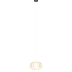 Hanglamp Arena 1L 30cm zwart/kap wit