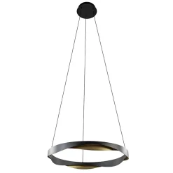 Hanglamp Ascoli 65 rond zwart/matgoud