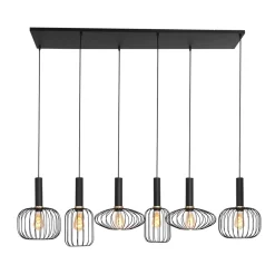 Hanglamp Aureole 6L mix zwart
