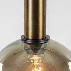 Hanglamp Bella 8L zwart/brons/smoke mix