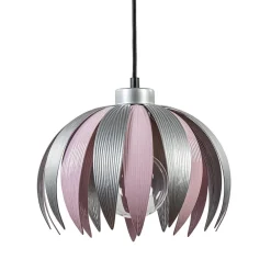 Hanglamp bloem kinderkamer grijs/roze