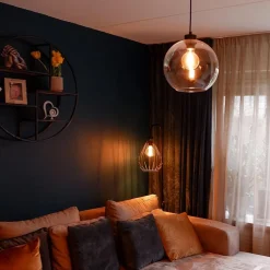 Hanglamp bol helder glas 25cm