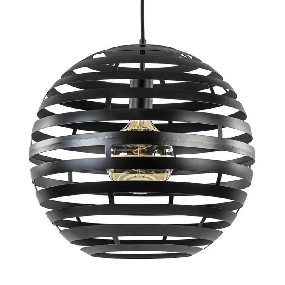 Hanglamp bol zwart 40cm