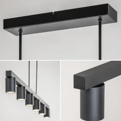 Hanglamp Bounce 6L 160cm zwart