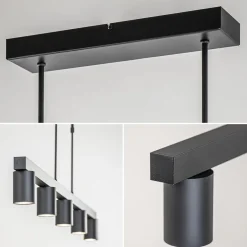 Hanglamp Bounce 5L tube spot zwart