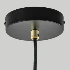 Hanglamp Claire 1L zwart/matgoud