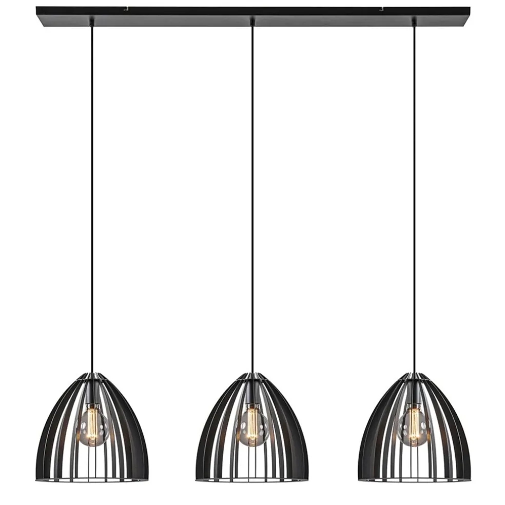 Hanglamp Dean 3-lichts zwart