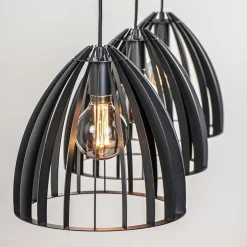 Hanglamp Dean 3-lichts zwart