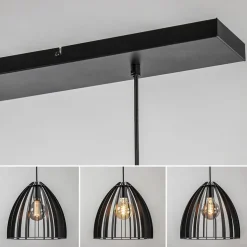 Hanglamp Dean 3-lichts zwart