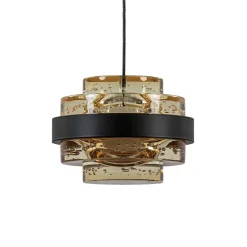 Hanglamp Dynasty 1L zwart/amber