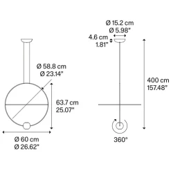 Hanglamp Elara 60cm goud/matgoud