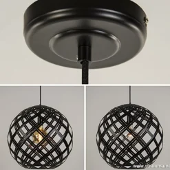 Hanglamp Emma bol zwart 50cm