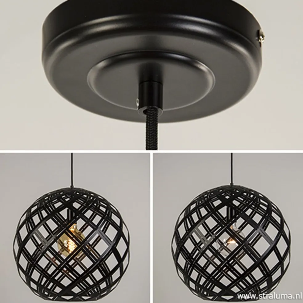 Hanglamp Emma bol zwart 50cm