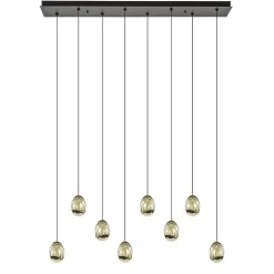 Hanglamp Golden Egg 8L zwart/goud