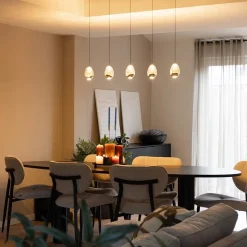 Hanglamp Golden Egg 5L zwart/goud