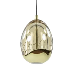 Hanglamp Golden Egg 1L zwart/goud