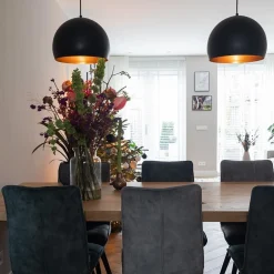 Hanglamp Jaicey bol zwart/goud