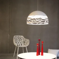 Hanglamp Kelly koepel 50cm wit