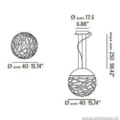 Hanglamp Kelly Sphere brons 40cm