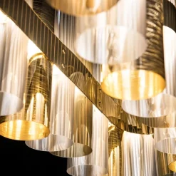 Hanglamp La Lollo linear 140 goud