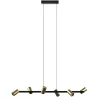 Hanglamp met spots 6-lichts zwart/goud