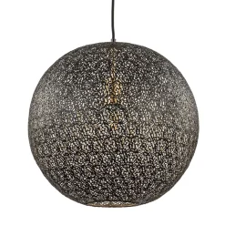 Hanglamp Oronero bol zwart/goud 40cm