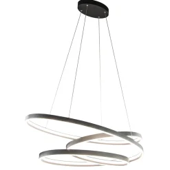 Hanglamp ovale ringen mat zwart