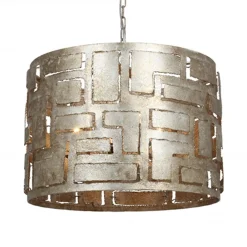 Hanglamp Pablo cil 55cm ambacht.zilver