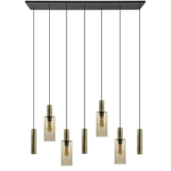 Hanglamp Perugia 7L brons/zwart
