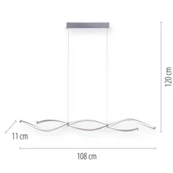 Hanglamp Q-Malina nikkel + afst.bed.cct