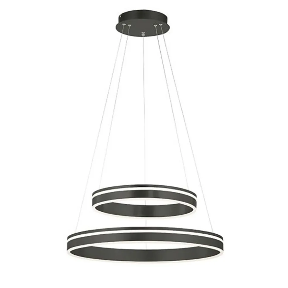 Hanglamp Q-Vito dubbel zwart + remote cct