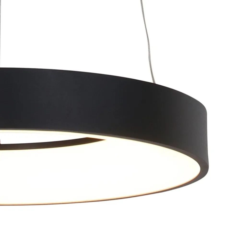 Hanglamp Ringlede zwart 48cm