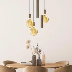 Hanglamp Riva 5l rond platinum