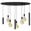 Hanglamp Riva ovaal 8L zwart