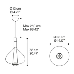 Hanglamp Sky-Fall groot transparant