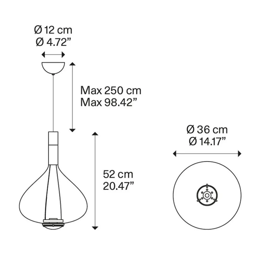 Hanglamp Sky-Fall groot transparant