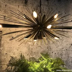 Hanglamp sprieten zwart/goud