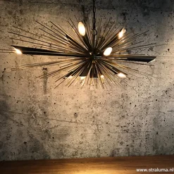 Hanglamp sprieten zwart/goud