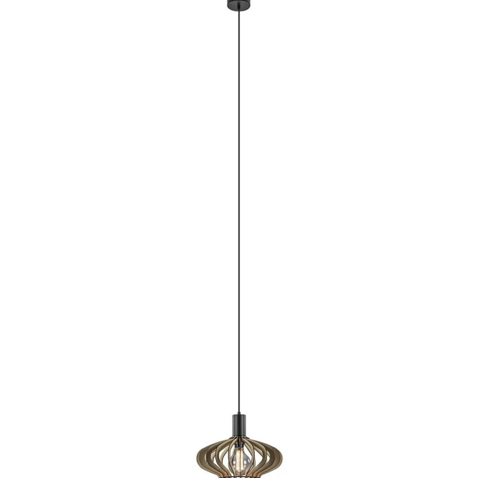 Hanglamp Ufo naturel hout 35cm