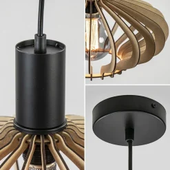 Hanglamp Ufo naturel hout 35cm