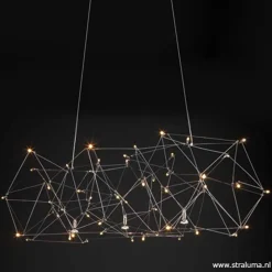 Hanglamp Universe staal 125+2x downlight