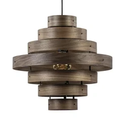 Hanglamp Walnut  zwart / walnoot hout