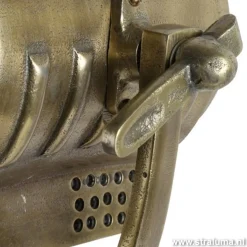 Industriele vloerlamp driepoot brons antiek